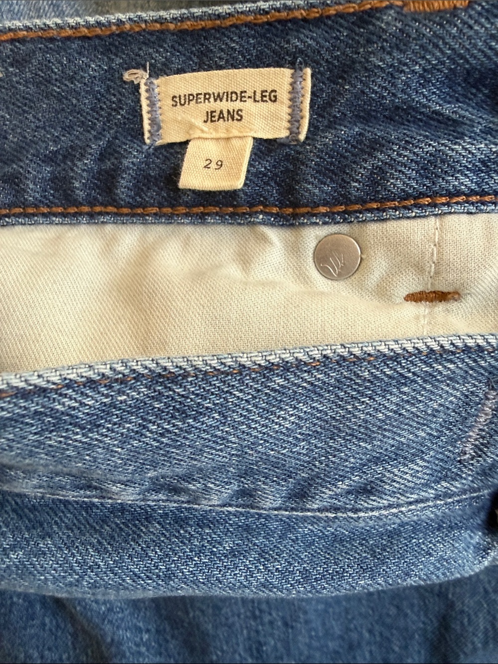 Madewell Super Wide-Leg Jeans Women's Size 29 - Picture 9 of 10